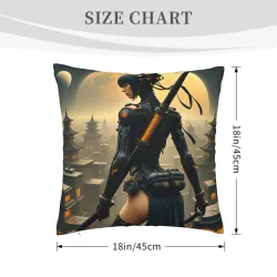 Funda de Almohada de Peluche Cyber Samurai - Okomall
