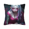 Dark Gothic Girl Plush Pillow Cover - Okomall