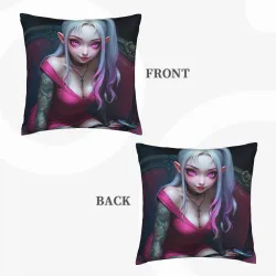 Dark Gothic Girl Plush Pillow Cover - Okomall