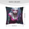 Dark Gothic Girl Plush Pillow Cover - Okomall