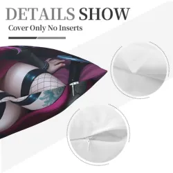Dark Gothic Girl Plush Pillow Cover - Okomall