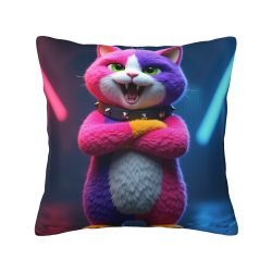 Niedlicher Plüsch-Katzen-Kissenbezug - 18x18 Zoll | OKOMALL
