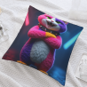 可愛貓咪毛絨抱枕套 - 18x18英寸 | OKOMALL