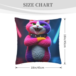Niedlicher Plüsch-Katzen-Kissenbezug - 18x18 Zoll | OKOMALL