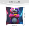 Cute Cat Fluffy Pillow Cover - 18x18 inches | OKOMALL