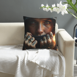 Occhio pensieroso - Copri-cuscino in peluche | OkOmall