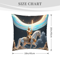 Knight Guardian Plush Pillow Cover - Okomall