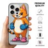 귀여운 고양이 휴대폰 케이스 - iPhone 15 Pro/Pro Max - okomall