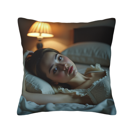 Aesthetic Girl Plush Pillow Cover - Okomall