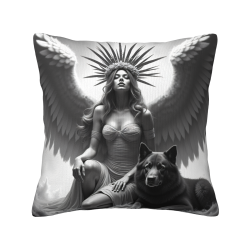 Housse de coussin en peluche Shadow Wolf - Okomall