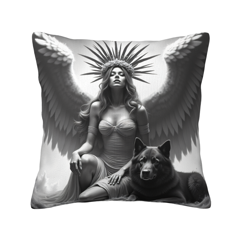 Wolf Shadow Plush Pillow Cover - Okomall