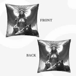 Wolf Shadow Plush Pillow Cover - Okomall