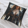 Coussin en peluche avec portrait féminin magnifique - Okomall