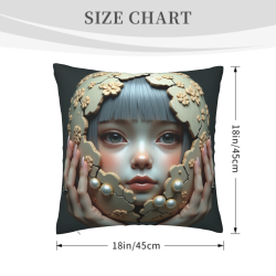 양면 소녀 초상화 плюшевая подушка - Okamall