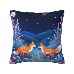 Housse de coussin en peluche renard de la forêt - Okomall