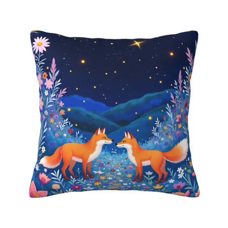 Housse de coussin en peluche renard de la forêt - Okomall