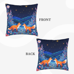 Housse de coussin en peluche renard de la forêt - Okomall