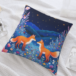 Housse de coussin en peluche renard de la forêt - Okomall