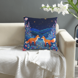 Housse de coussin en peluche renard de la forêt - Okomall