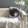 Cuscino in peluche con motivo astratto a onde - Okomall
