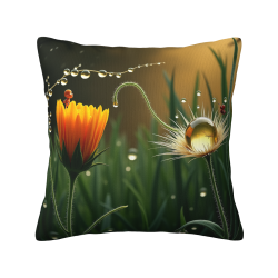 Funda de cojín de peluche con diseño de rocío mágico - Okomall