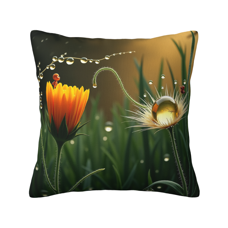 Housse de coussin en peluche à motifs de perles magiques - Okomall