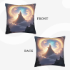 Housse de coussin en peluche 'Montagnes et Fleuves Majestueux' - Okomall