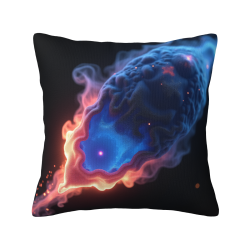 Flammenmuster-Plüsch-Kissenbezug - 18x18 Zoll | OKOMALL