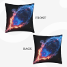غطاء وسادة فروي بنمط اللهب - 18 × 18 بوصة | OKOMALL