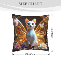 Housse de coussin en peluche à fleurs de rêve - Okomall