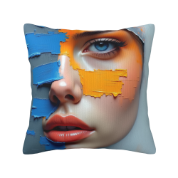 Federa cuscino figura umana stile pittura ad olio astratta - Okomall