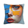 Housse de coussin personnage style peinture à l'huile abstraite - Okomall