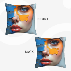Housse de coussin personnage style peinture à l'huile abstraite - Okomall