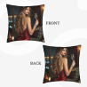 Funda de cojín de felpa con diseño de mujer elegante - 18x18 pulgadas | OKOMALL