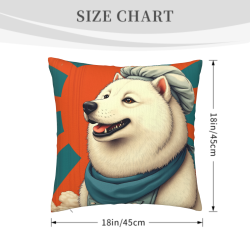 Adorabile copri-cuscino in peluche Shiba Inu - Okomall