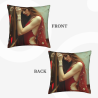 Funda de cojín de peluche con retrato femenino estético - Okomall