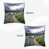 Funda de cojín de felpa con paisaje de montaña - 18x18 pulgadas | Okomall
