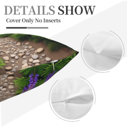 Funda de cojín de felpa con paisaje de montaña - 18x18 pulgadas | Okomall