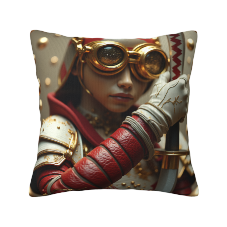 Housse de coussin en peluche style steampunk - Okomall