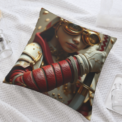 Housse de coussin en peluche style steampunk - Okomall