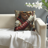 Housse de coussin en peluche style steampunk - Okomall