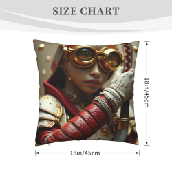 Housse de coussin en peluche style steampunk - Okomall