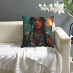 Funda de Almohada de Peluche de Misteriosa Adolescente - Okomall