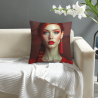 Exquisite Portrait Plush Throw Pillow Cover - Okomall