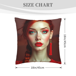 Exquisite Portrait Plush Throw Pillow Cover - Okomall