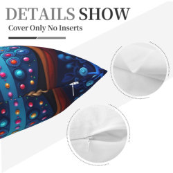 Funda de cojín de peluche con diseño de cielo estrellado - Okomall