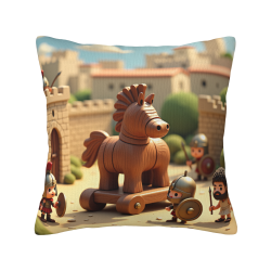 Funda de cojín de peluche con tema de soldados romanos antiguos - Okomall