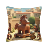 Housse de coussin en peluche sur le thème des soldats romains antiques - Okomall