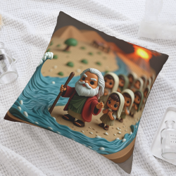 Funda de cojín de peluche con tema de "El Éxodo de Moisés" - Okomall