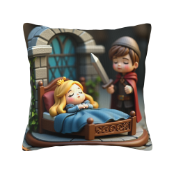 Kuscheltier-Kissenbezug mit Märchenschloss-Motiv - Okomall